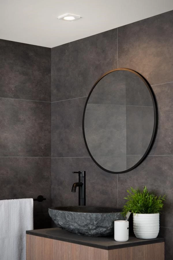 Lucide ZIVA - Spot encastrable Salle de bains - 1xGU10 - IP44 - Blanc - ambiance 1